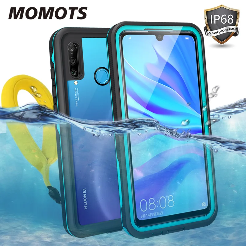 MOMOTS Waterproof Case for Huawei P30 Lite P30 Pro 360 Shockproof Case for Huawei P40 Pro P20 Pro P20 Lite Clear Cover