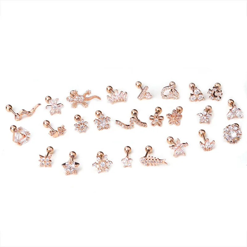 1Pc-Rose-Gold-Color-Plants-And-Animals-Cz-Cartilage-Earring-Helix-Piercing-Jewelry-Conch-Rook-Lobe (4)
