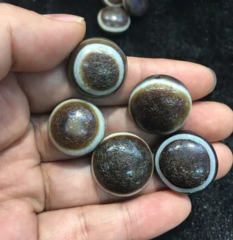 

Just for One Treasure Magic Power Magic LKbrother High quality Power Tibetan Oily Top Agate Coin Shape Goat Eye dZi Bead Amulet