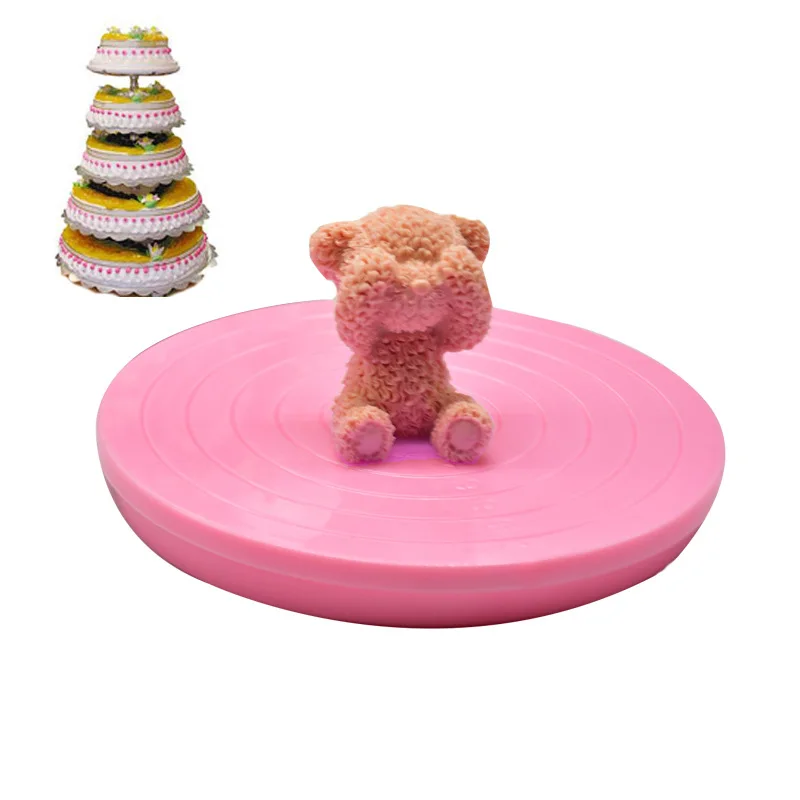

DIY Bakery Appliances 14 Cm Color Decorating Plastic Small Turntable Lightweight Stable Cake Turntable Decorative Turntable