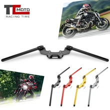цена TCMOTO CNC Motorcycle Clip-On Adapter Plate Adjustable Handlebars Set for Ducati Monster 821 1200 1200S 1200 S 2014-2016 2015