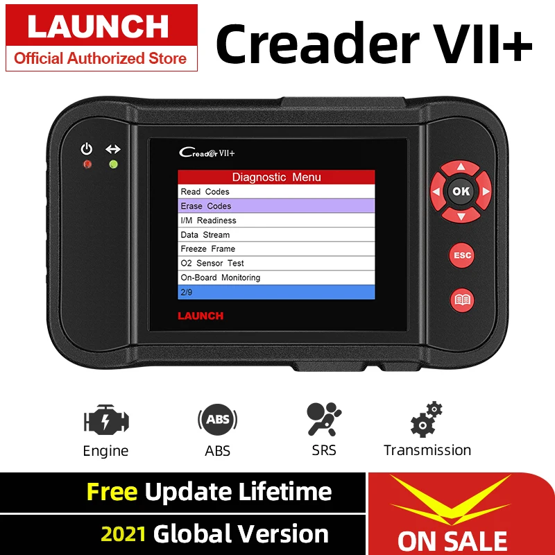 Диагностический инструмент Launch X431 Creader VII Plus Автомобильный сканер для