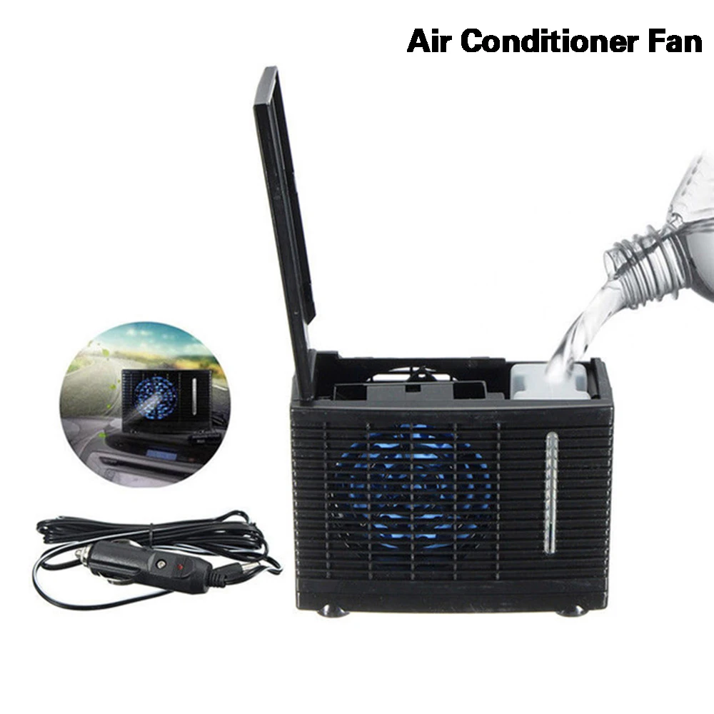 12V 35W Mini Car Home Air Conditioner Evaporative Cooler Fan Cold Water Portable
