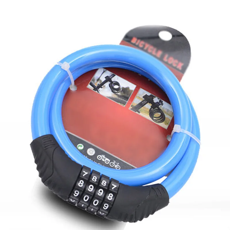 Combination Cable lock Accessories Chain Security Fix Password Mountain Bicycle Car Motorcycles 60cm