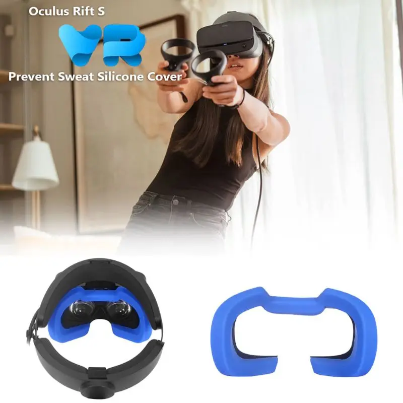 New Soft Anti-sweat Silicone Eye Mask Case Cover Skin for Oculus Rift S VR Glasses Accessories