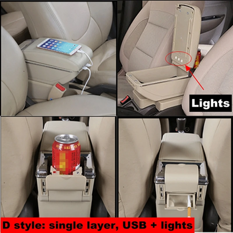 Подлокотник для Ford Fiesta 2009 2010 2011 2012 2013 центральная консоль коробка для хранения в автомобиле аксессуары
