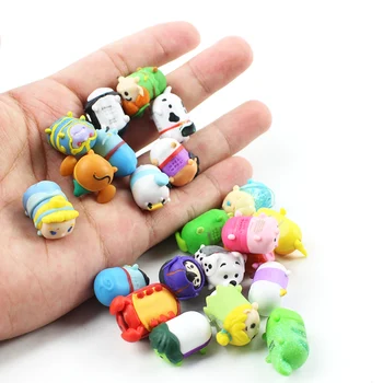 

50pcs/set Cartoon Mini Bear Rabbit Dog and so on Animal Dolls 2cm PVC Animals Capsule Doll Jenga Toys For Kids Birthday Gift