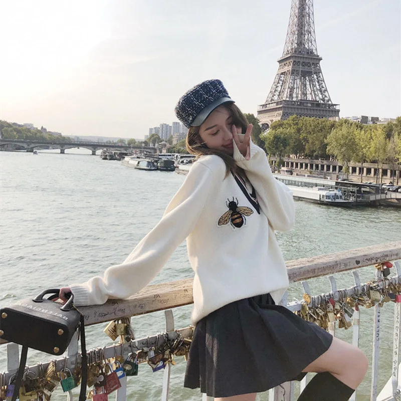 

Autumn And Winter Set Short-height Skirt Two-Piece Set Western Style Korean-style Autumn WOMEN'S Dress 2019 Students Cute Colleg