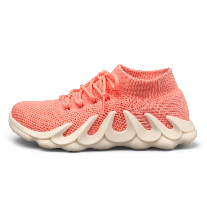 

2021 New Children Mesh Breathable Coconut Shoes Boy Girl Fashion Trend Yeez Yteen Kids Solid Color Sport Soft Sole Casual Shoes