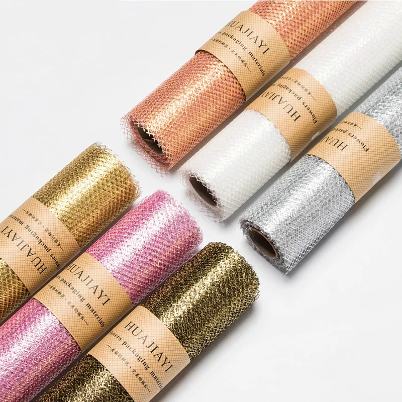 

70cm*8yards Fish Net Wrapping Paper Craft Paper Creative Fish Net Hollow Gift Wrapping Art Paper Florists Bouquet Supplies