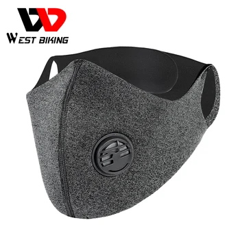 

WEST BIKING Cycling Masks PM2.5 Anti Pollution Sport Face Mask Cycling Bike Bicycle Activated Carbon Protective Mask With Filter