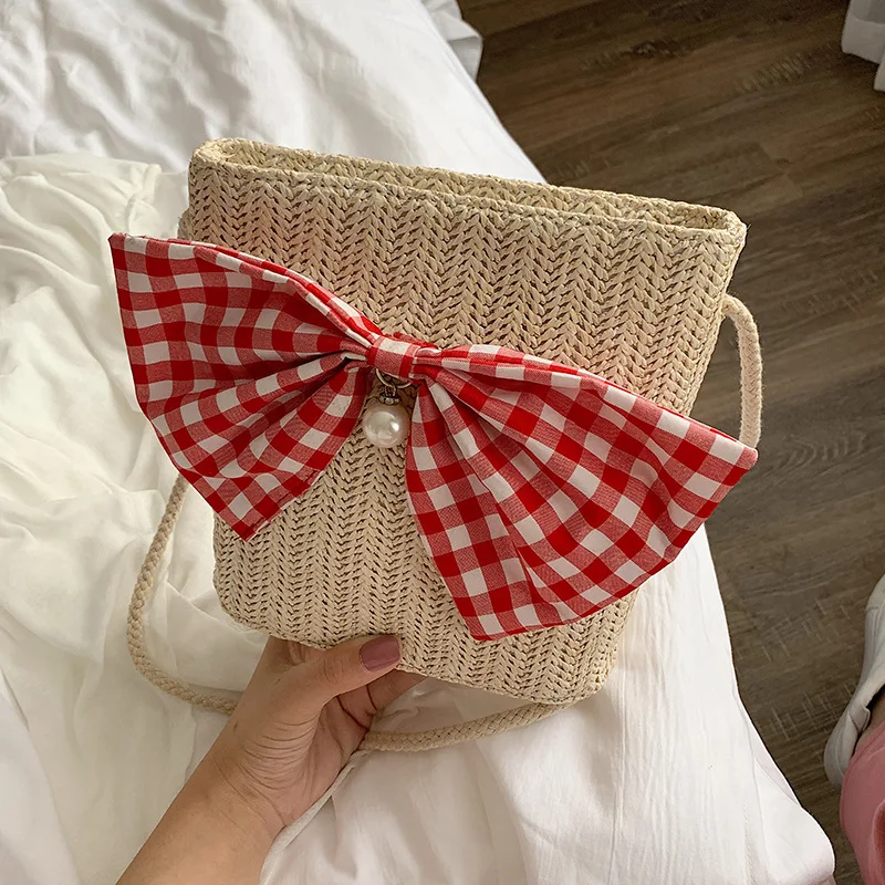 

2019 new style, pastoral check, bowknot, bowknot, one-shoulder, one-shoulder, one-shoulder, one-shoulder, one
