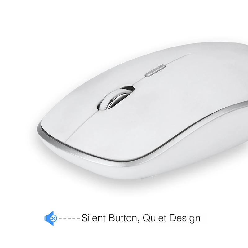  SeenDa 2.4G Wireless Silent Keyboard and Mouse Mini Multimedia Full-size Keyboard Mouse Combo Set F