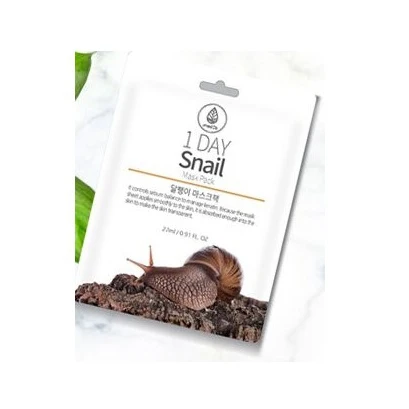 Маска для лица ампульная Med B &quot1 Day Snail Mask Pack&quot с экстрактом муцина улитки 27 мл |