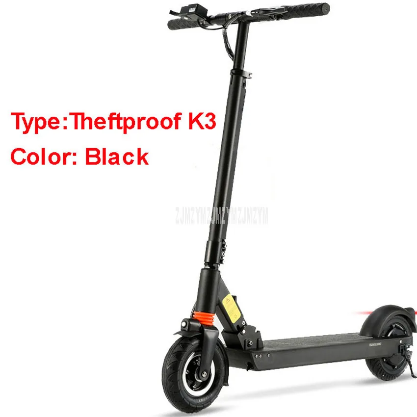Theftproof K3 Black K3 350W Мощный двухколесный Умный складной электрический ножной скутер, велосипед для взрослых/детей, электрический скейтборд, пробег 35-50 км - Цвет: Theftproof K3 Black