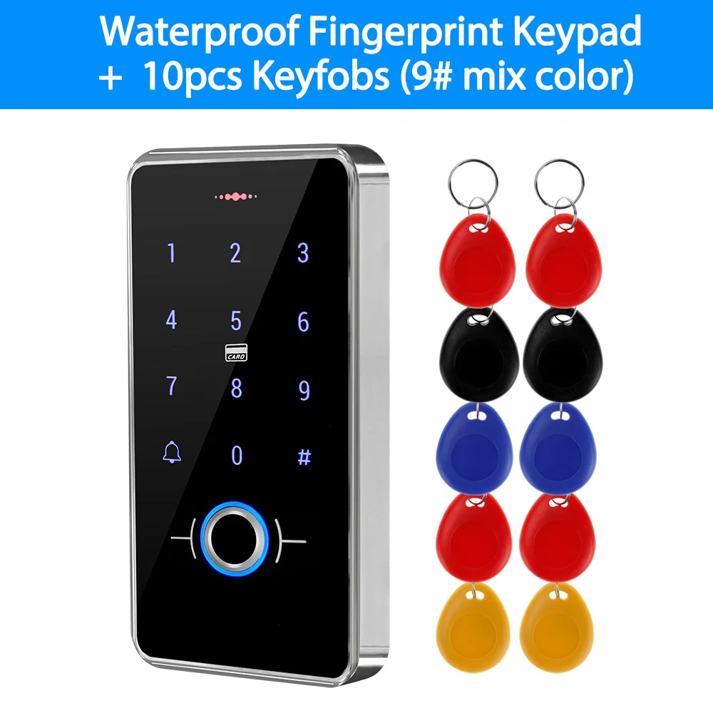 Outdoor IP68 Waterproof RFID Biometrics Fingerprint Access Control Keypad Touch Keyboard 13.56MHz Electronic Door Opener System best electronic door lock Access Control Systems