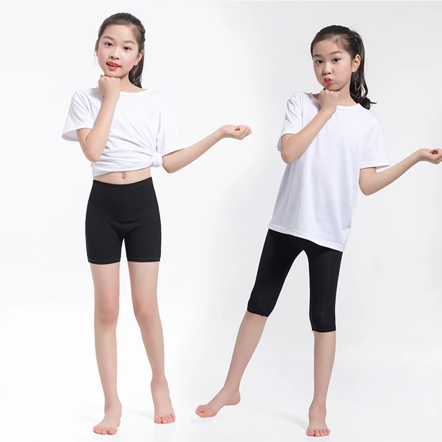 3-15y Girls Spring Summer Pants Calf-length Leggings Short Candy