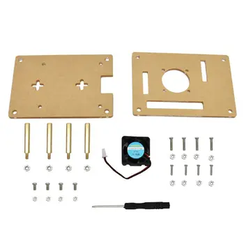 

1Set Acrylic Transparent/Clear Case Cover for Raspberry Pi 4B/3B+/3B with Cooling Fan Heatsinks Screwdriver E65A