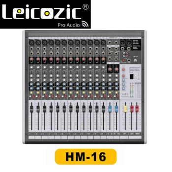 

Leicozic HM16 12 Channel professional audio mixer console +48V phantom power digital effects processor dj mixer console stage