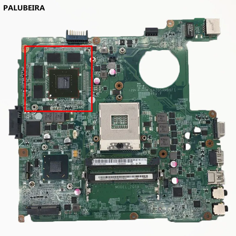 

PALUBEIRA FREE SHIPPING Laptop Motherboard For Acer E1-431 E1-471 Main Board DAZQSAMB6F1 with video card chip