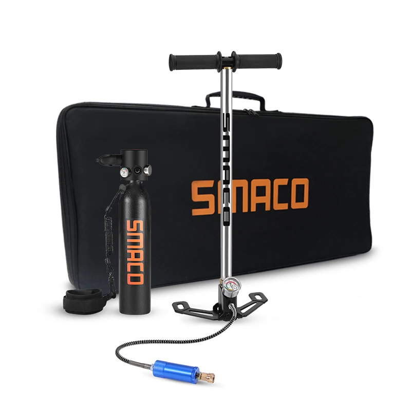 

Smaco Scuba Diving Tank Equipment Mini Scuba Dive Cylinder scuba diving oxygen tank box snorkel dive tank S500 Set