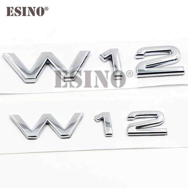 Car Styling Universal 3d Metal Alloy Emblem W12 Car Body Rear Trunk Fender Badge  Auto Accessory For Audi A6 A7 A8 S6 S8 Rs6 Rs8 - Car Stickers - AliExpress