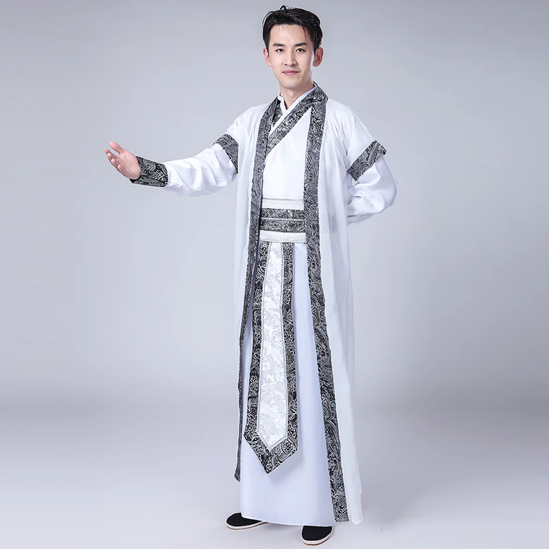 Tangsuit Dynasty Hanfu платье для мужчин традиционная китайская азиатская одежда Танцевальный Костюм праздничные наряды Национальный древний Косплей - Цвет: Color 7 Suit