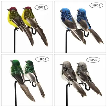 

12pcs Simulation Birds Artificial Feather Foam Doves Wedding Valentines Day PXPC