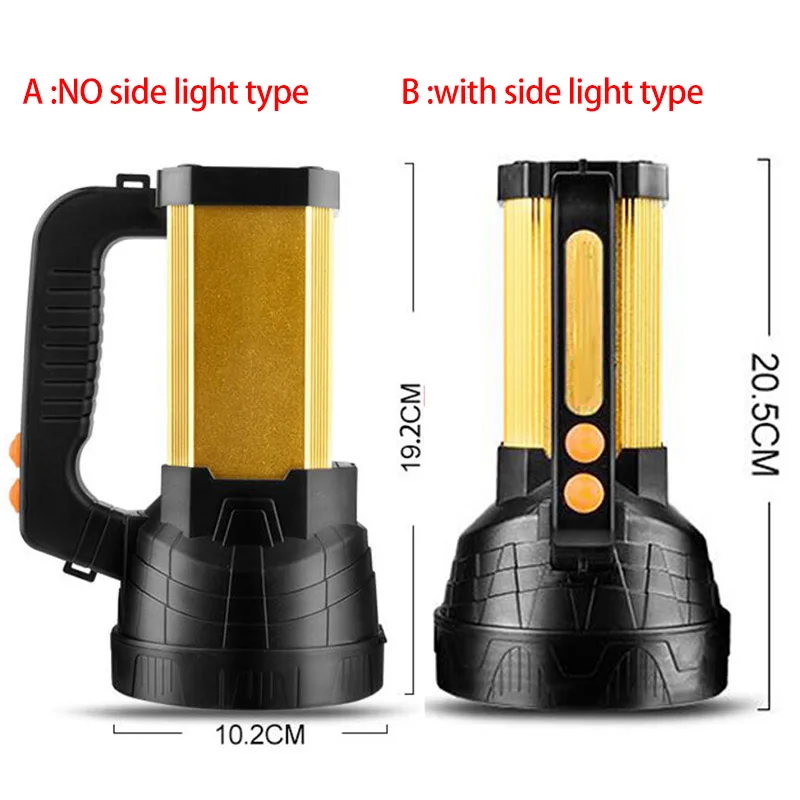 T6 COB портативный светильник-вспышка, перезаряжаемый ручной фонарь, светодиодный светильник со встроенным аккумулятором, Мощный Usb поисковый светильник, наружный фонарь