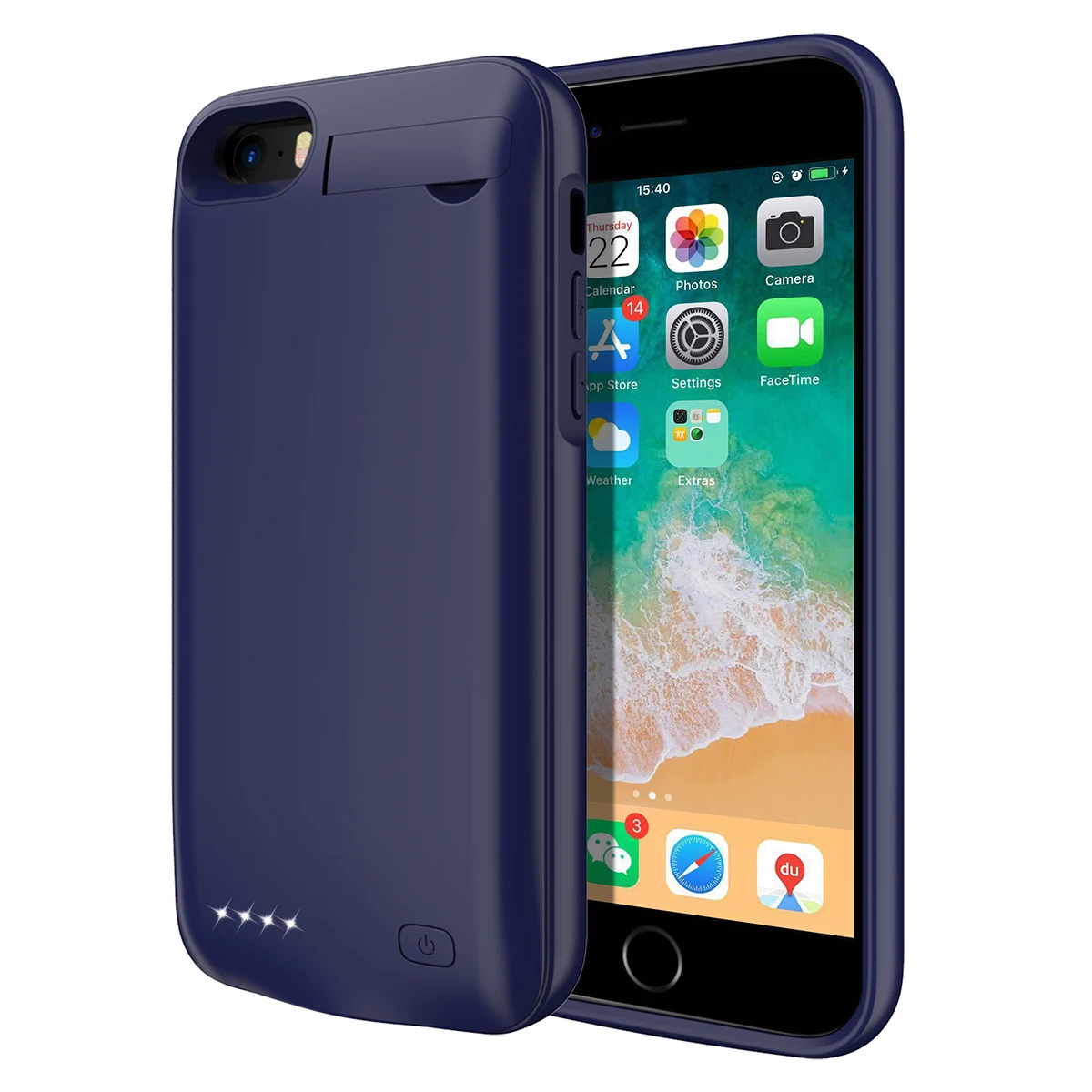 Для iPhone 5 5S SE 5SE SE аккумулятор зарядное устройство чехол 4500 мАч внешнее резервное зарядное устройство power Bank Аккумулятор Чехол со скрытой подставкой