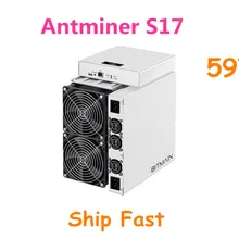 BTC BCH Miner AntMiner S17 59TH/S с БП лучше S9 S15 S17e T17 T17e S17+ T17+ WhatsMiner M3X M21S M20S Innosilicon T2T
