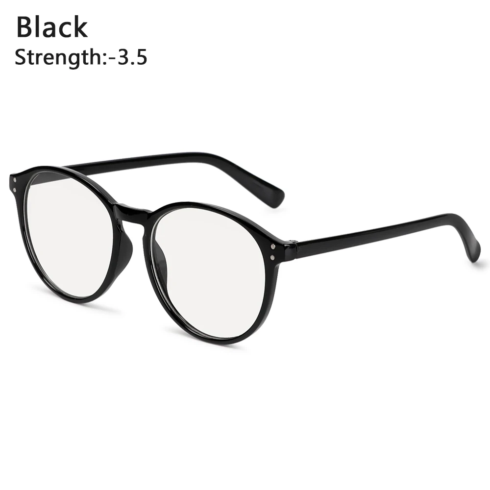 blue light protection glasses New Unisex Black Leopard Print Round Frame Eyeglasses Anti Blue Light Radiation Myopia Glasses Optical Eyewear -1.0~-4.0 blue light reading glasses Blue Light Blocking Glasses