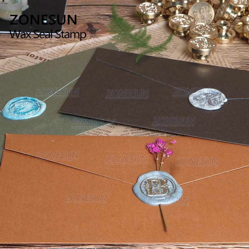 Wax Seal Stamp With Wood Handle For Gift Packing Letter Envelopes Parcels DIY Wedding Invitations sealing wax
