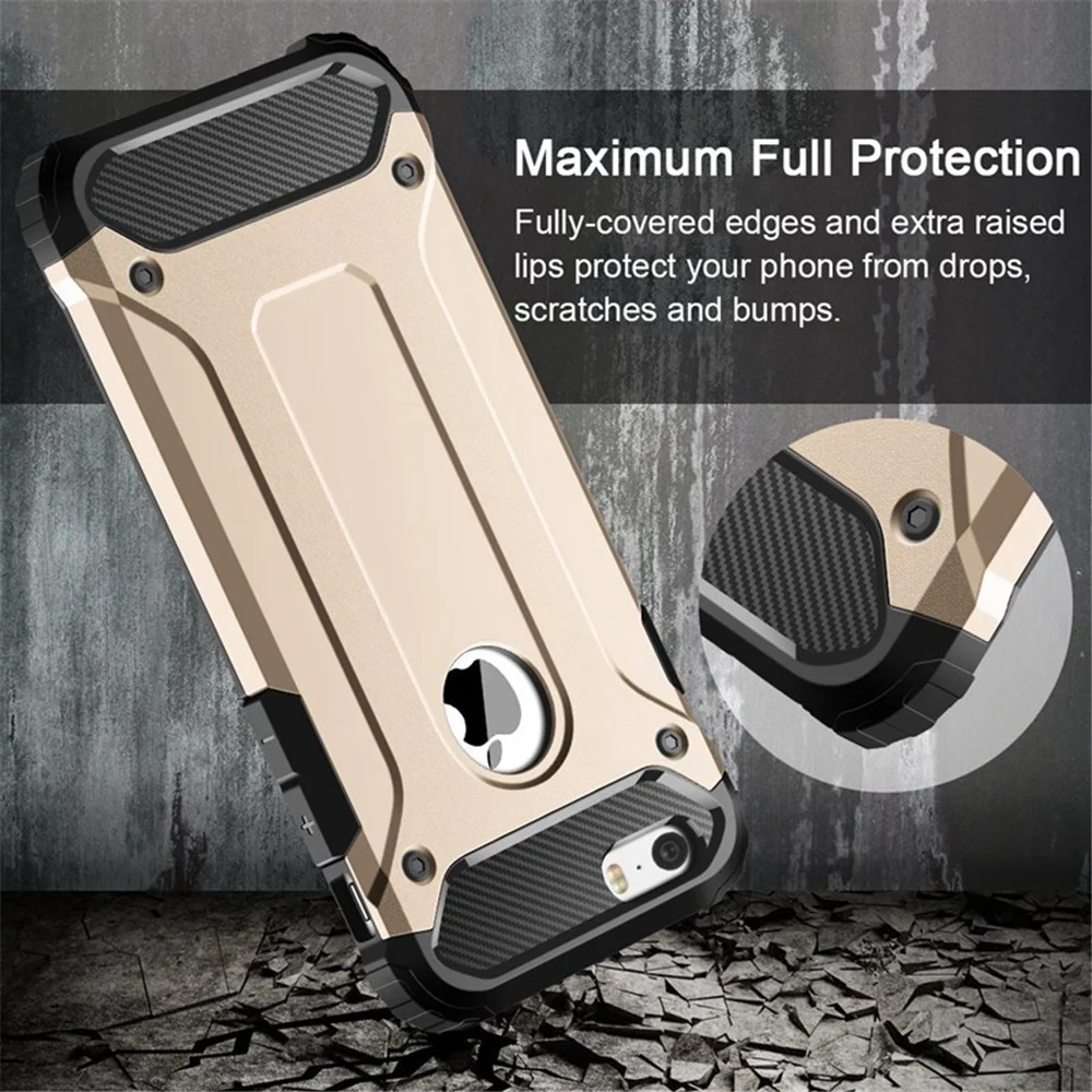 Rugged Layer Armor Cover Coque Funda For iPhone 12 Mini 11 Pro XS Max XR X 5S 5 SE 2020 6 6S 7 8 Plus Heavy Duty Shockproof Case