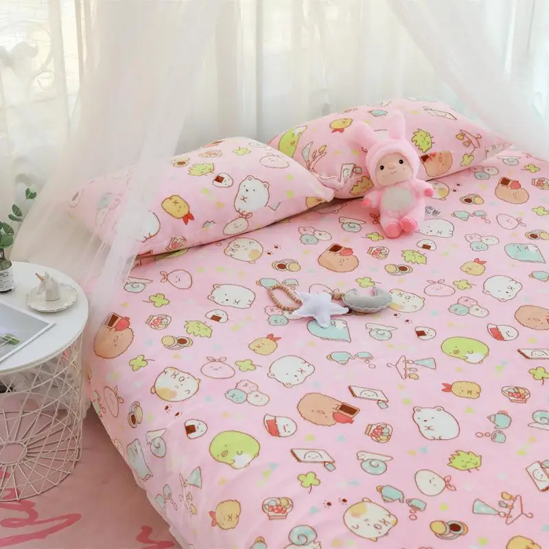Kawaii Anime Sumikko Gurashi Corner Bio Pillow Cover Soft Flannel