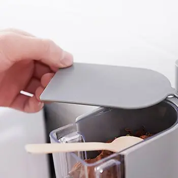 

Seasoning Storage Box Spice Jar Kitchen Condiment Storage Wall-mounted Hanging Rotating Organization Tools 3 Tiers LX9C