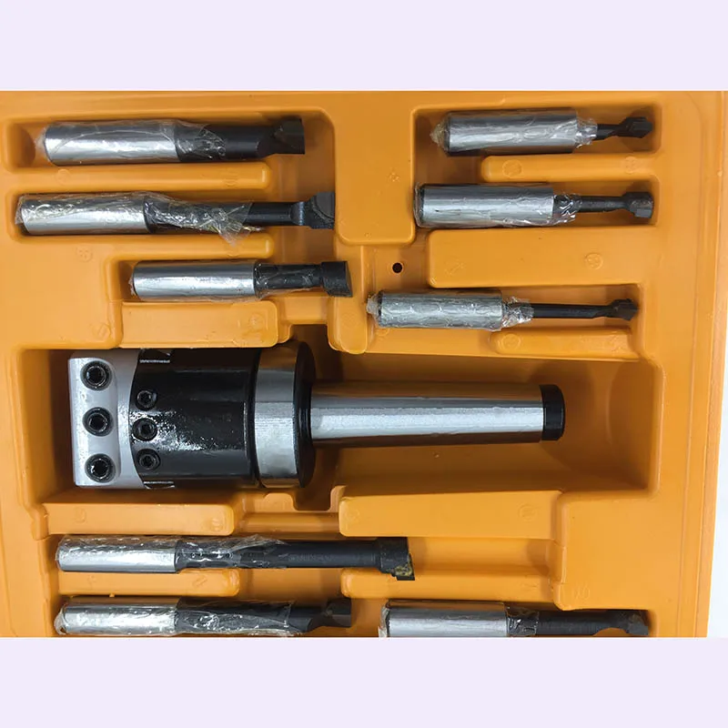 MT2 M10 Arbor F1 -12 50mm boring head and 9pcs 12mm boring bars, head set