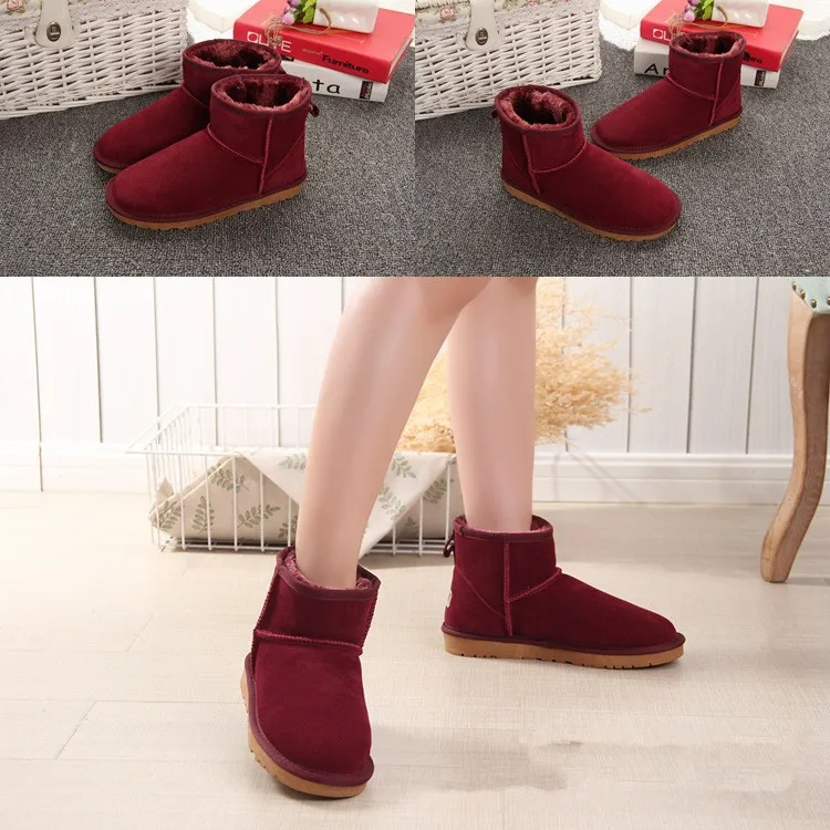 Big Size 35-45 Australia Original Brand Women Snow Boots Warm Short Boys Men Boots Winter Shoes Men Ankle Boots Waterproof Kids