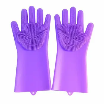 

Multifunctional Silicone Dishwashing Gloves Kitchen Dishwashing Dishwashing Bathroom Cleaning Gloves Pet Rubber Gloves