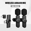 Wireless Lavalier Microphone Portable Audio Video Recording Mini Mic for iPhone Android Live Broadcast Gaming Phone Microfonoe 1