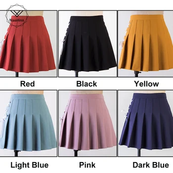 

New Women Summer Solid Black Suit Fabric Pleated Skirt School Patterns Preppy Sweet Style Skirt Large Size S-2XL korean skirt