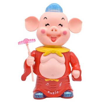

Electronic Toys Pig Dancing Music Walking Toy Singing Musical Lighting For Children Kid Toys For Children,Red