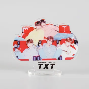 

Kpop TXT Transparent Acrylic Humanoid Standing Cards K-pop Group TOMORROW X TOGETHER Desktop Decoration Fans Gifts Drop Shipping