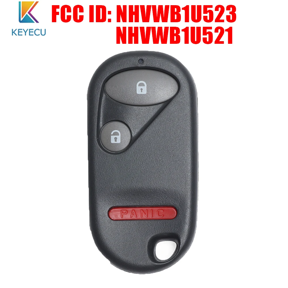 Дистанционный ключ KEYECU с 3 кнопками 433 МГц для Honda Pilot 2003-2007 Civic 2001-2005 FCC ID: NHVWB1U523 /
