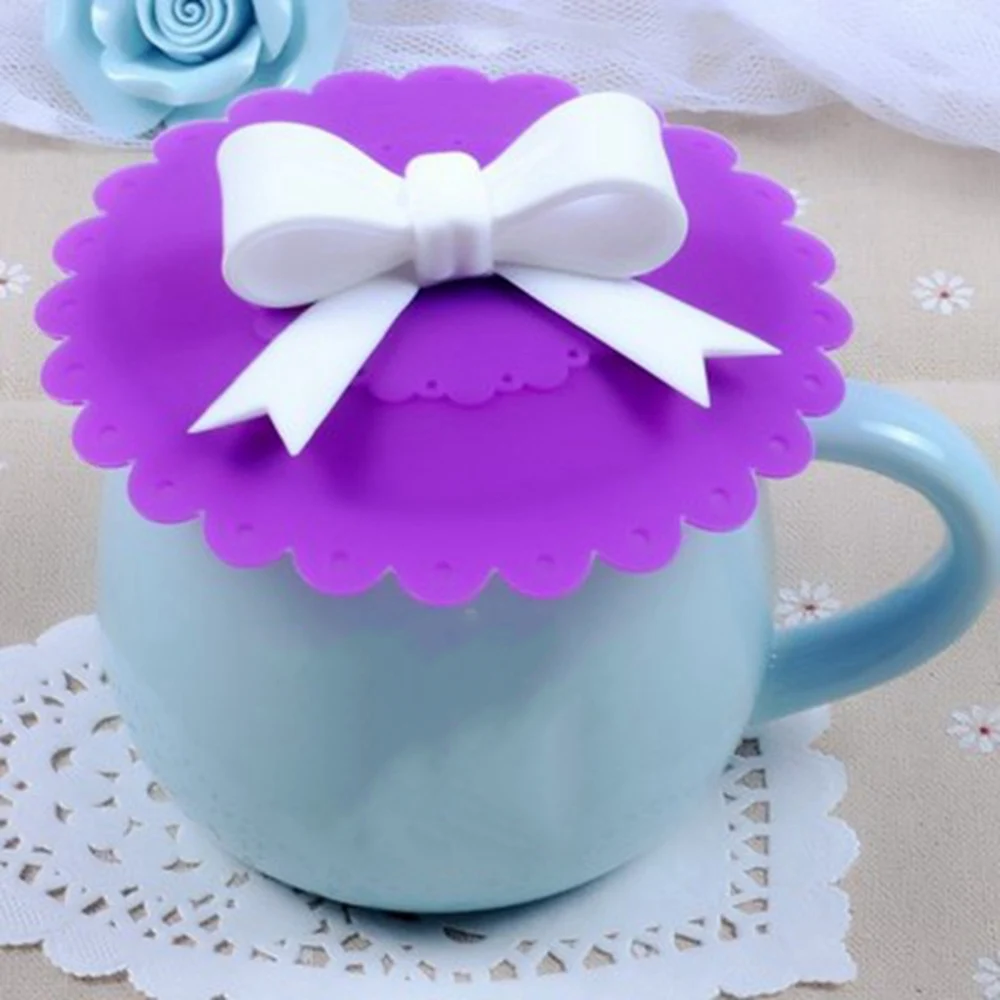 1 шт. креативная Милая антипылезащитная силиконовая крышка для чашки в форме банта кофейная присоска крышка чашки крышка украшения инструменты