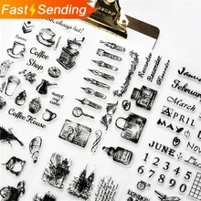 1pc selo de silicone transparente retro selo aeronaves torre edifício selos claros material de escritório selos diy(China)