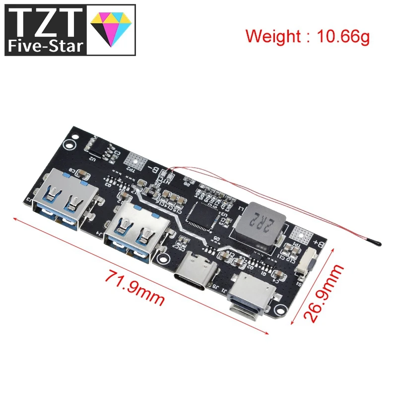 LED  USB 18650  , µ  ȸ ȣ, ũ/C Ÿ USB  Ŀ ũ, QC4.0, QC3.0, 5V, 4.5A, 22.5W