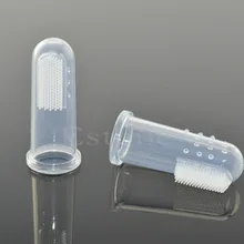 1 шт., Детская Мягкая Силиконовая зубная щетка для пальцев, зубная щетка, резиновый Массажер для зубов, Новинка