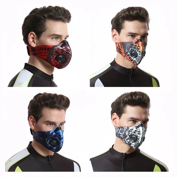 

Bicycle half Face Mask Sport Training Mask PM2.5 Anti-pollution Running Mask Activated Carbon Filter Washable Cycling Bike Mask