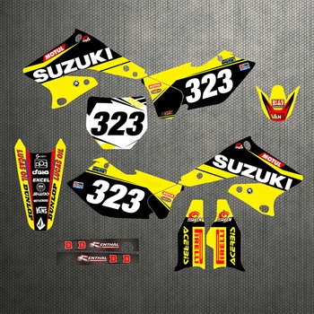 

Motorcycle stickers custom complete tool graphics background decal sticker quantity luster for the team RMZ 250 2004 2005 2006